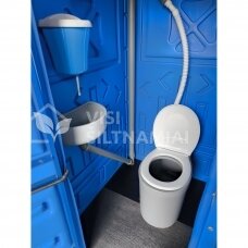 Plastinis durpinis lauko tualetas ECOStyle DuoComfort mėlynas