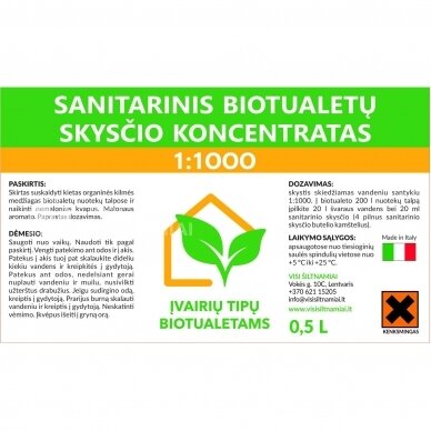 Biotualetų skysčio koncentratas UNIVERSALUS 1