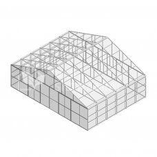 Šiltnamis ŪKININKAS KOMFORT (plotis 8,0m)  6mm NANO polikarbonatas