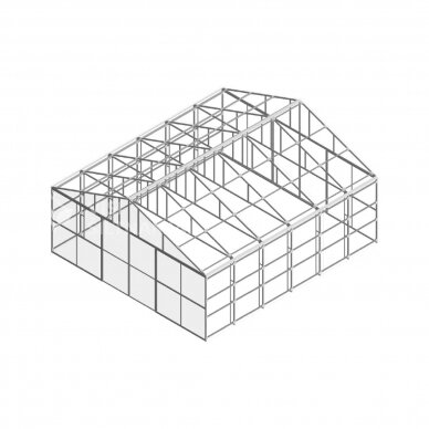 Šiltnamis ŪKININKAS (plotis 5,5m) danga 6mm 2