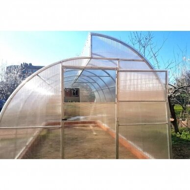 Šiltnamis VAIVORYKŠTĖ (plotis 3m) polikarbonatas GREENHOUSE nano 4mm